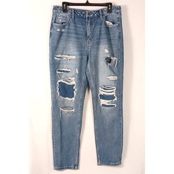 Altar'd State Denim - Altar'd State Mica Denim Distressed High Rise Loose Jeans Women 31 Cotton